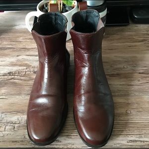 Zara- Brown Leather Ankle Boot